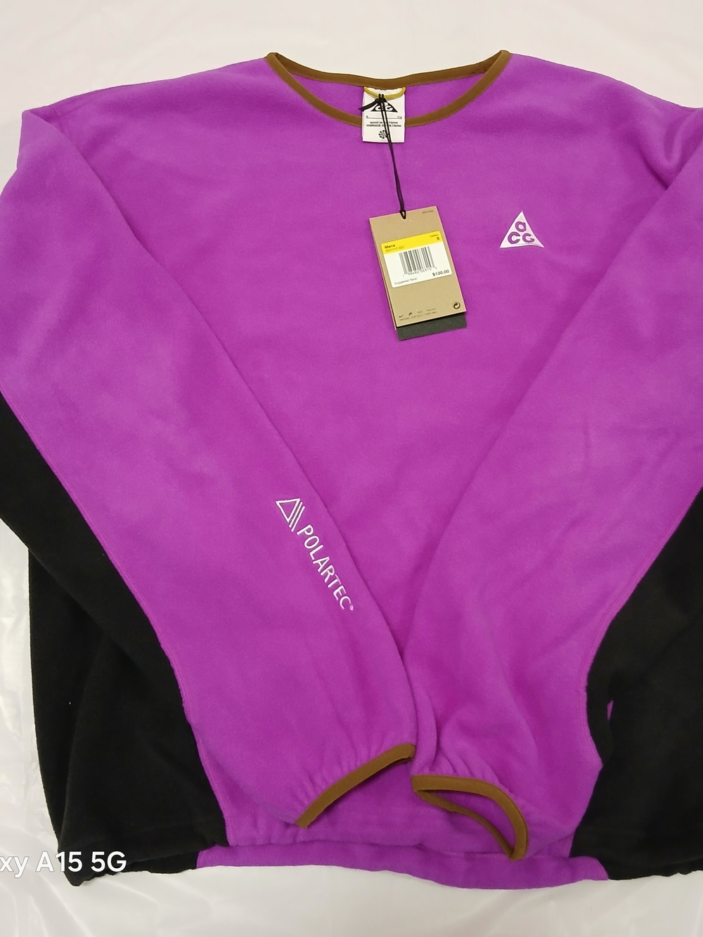 Size S Men's - Nike ACG Wolf Tree Polartec Fleece Sweatshirt HV1117-551 Purple